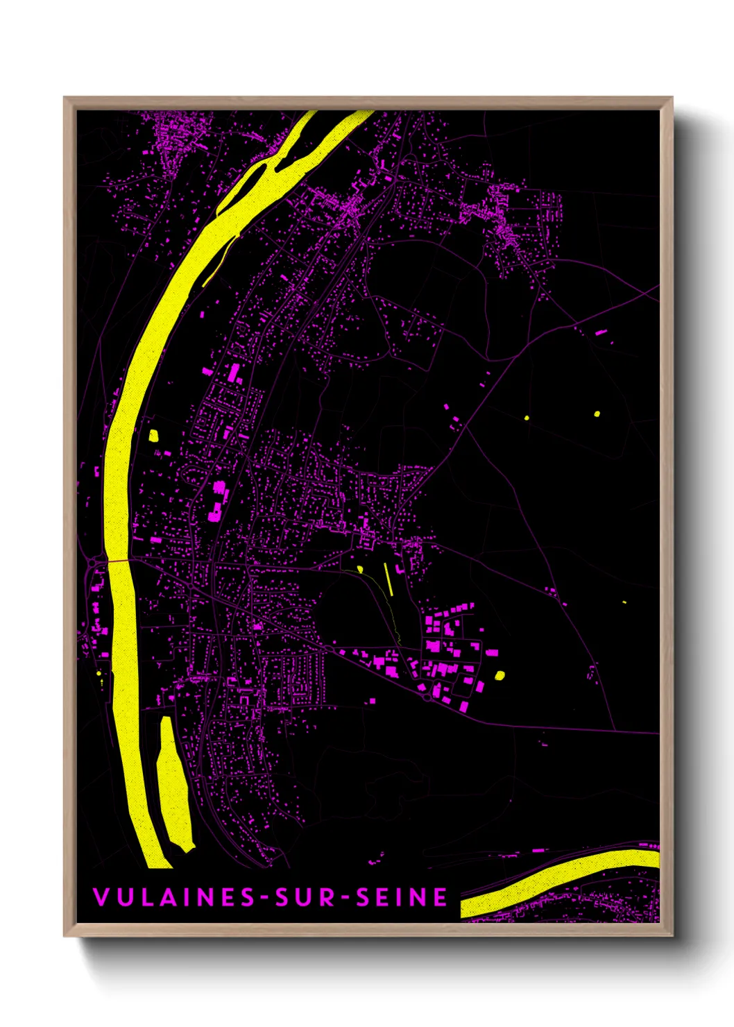 Une affiche de carte sur Vulaines-sur-Seine