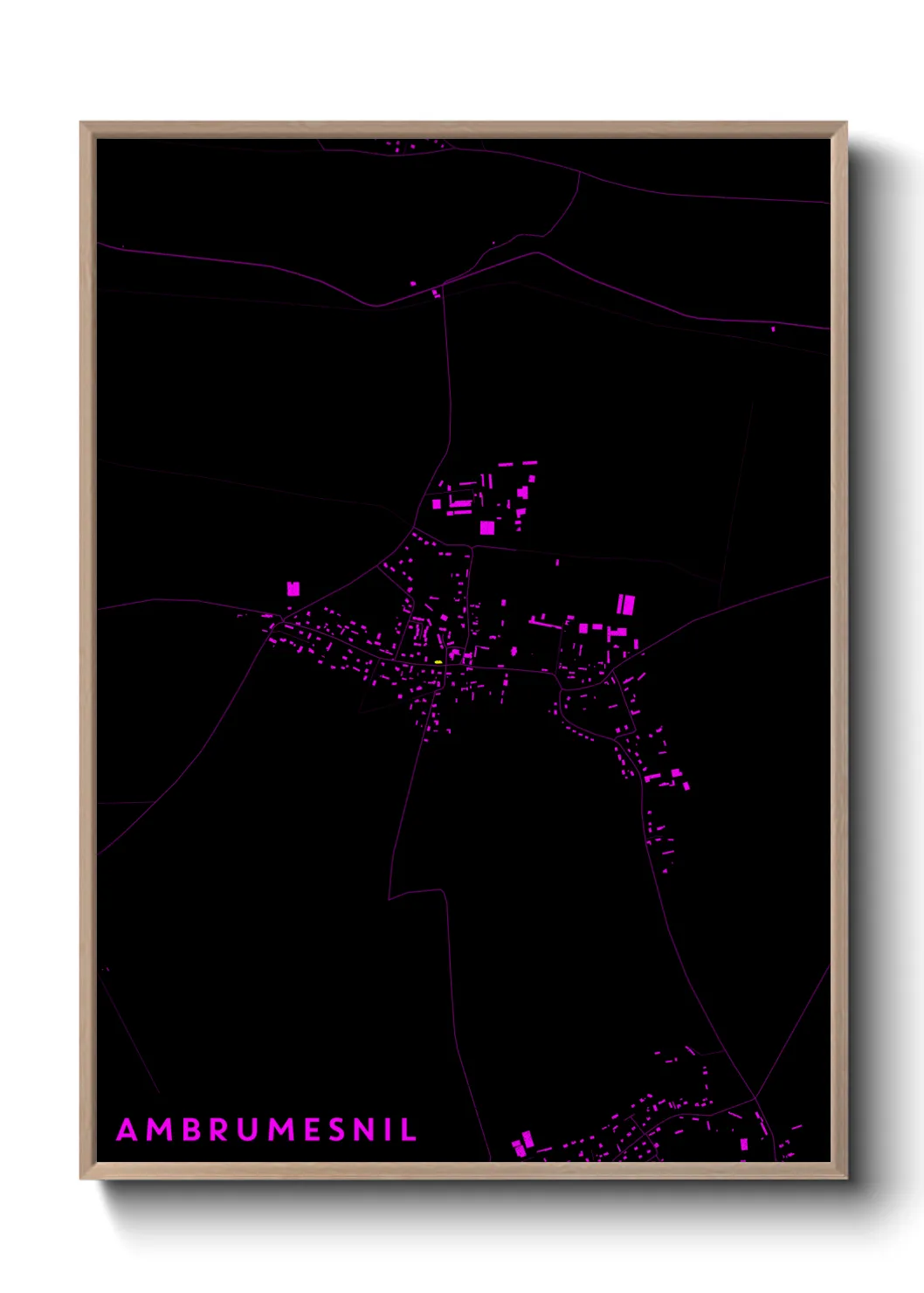 Une affiche de carte sur Ambrumesnil