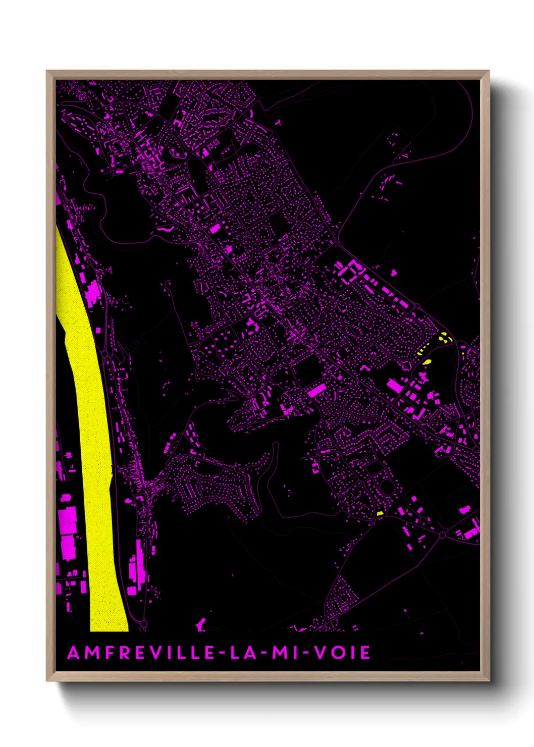 Une affiche de carte sur Amfreville-la-Mi-Voie