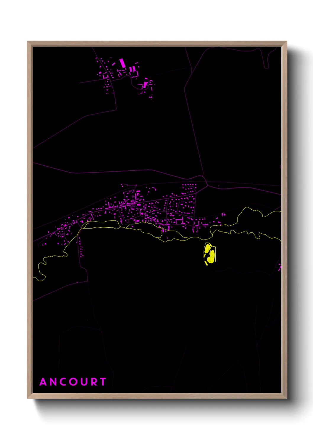 Une affiche de carte sur Ancourt