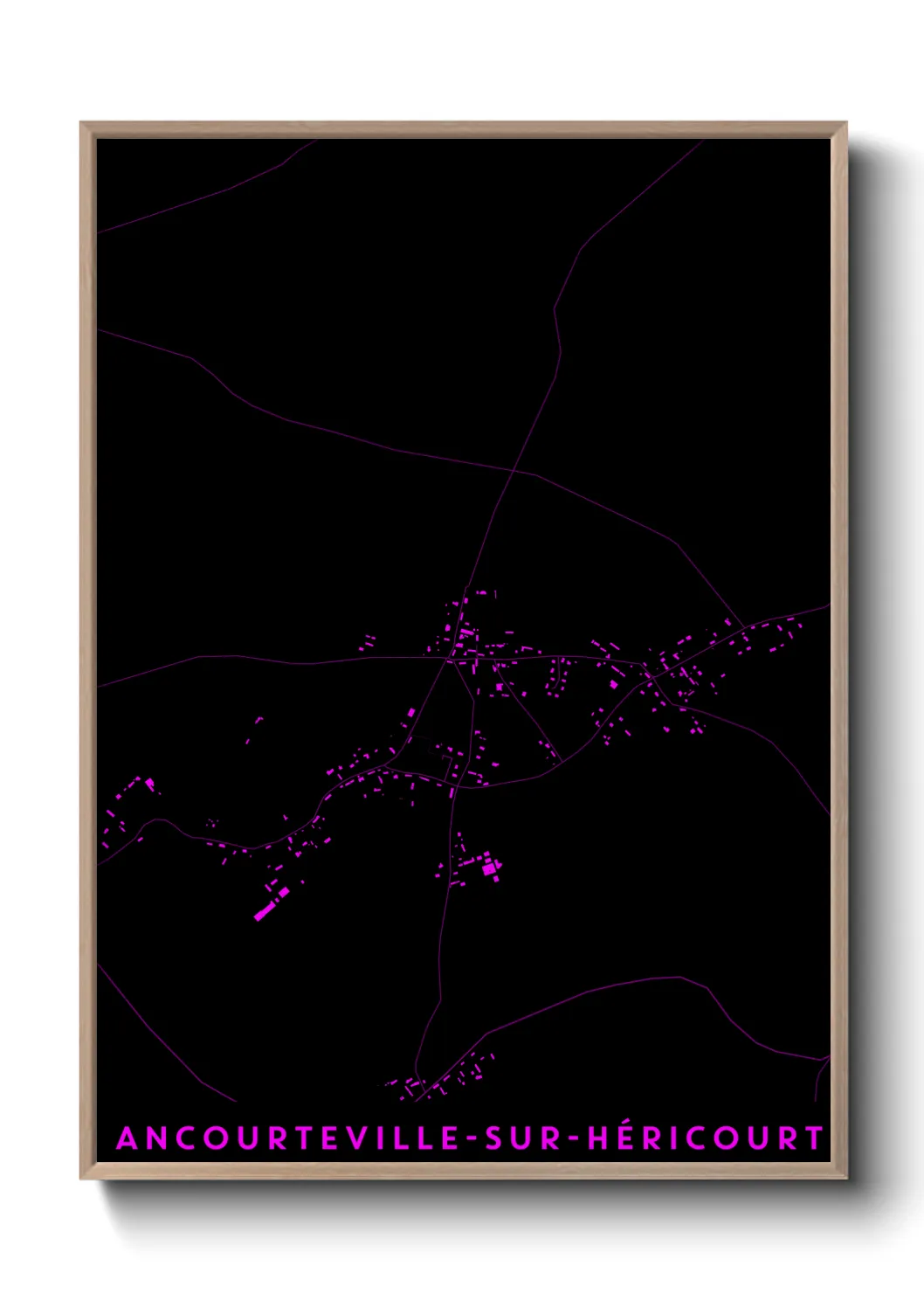 Une affiche de carte sur Ancourteville-sur-Héricourt