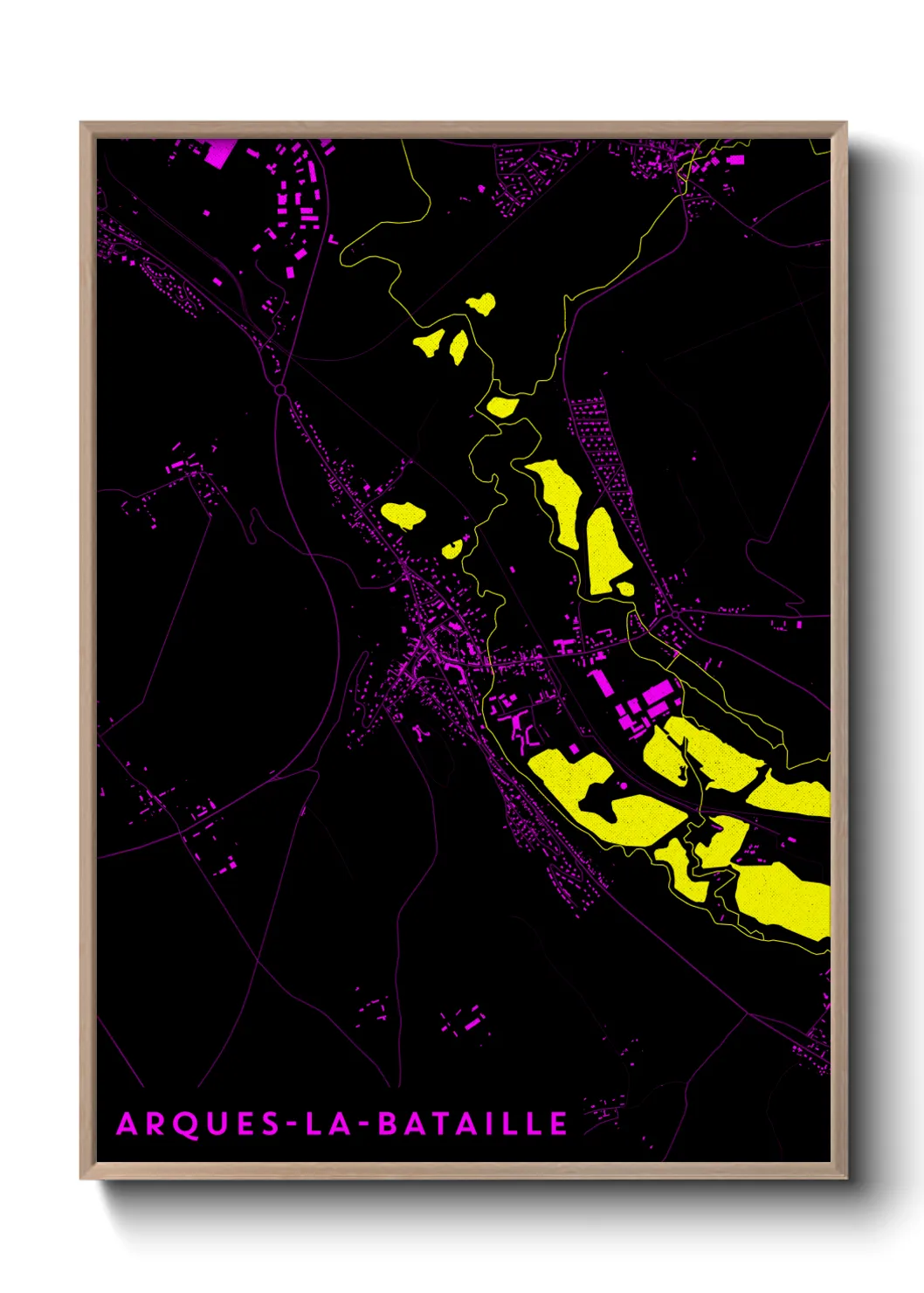 Une affiche de carte sur Arques-la-Bataille