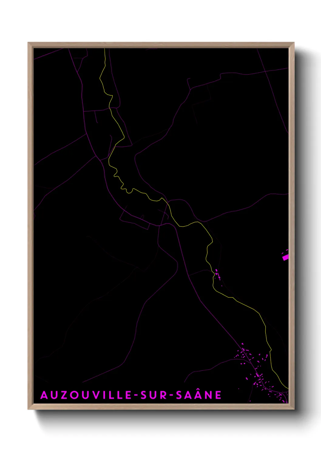 Une affiche de carte sur Auzouville-sur-Saâne