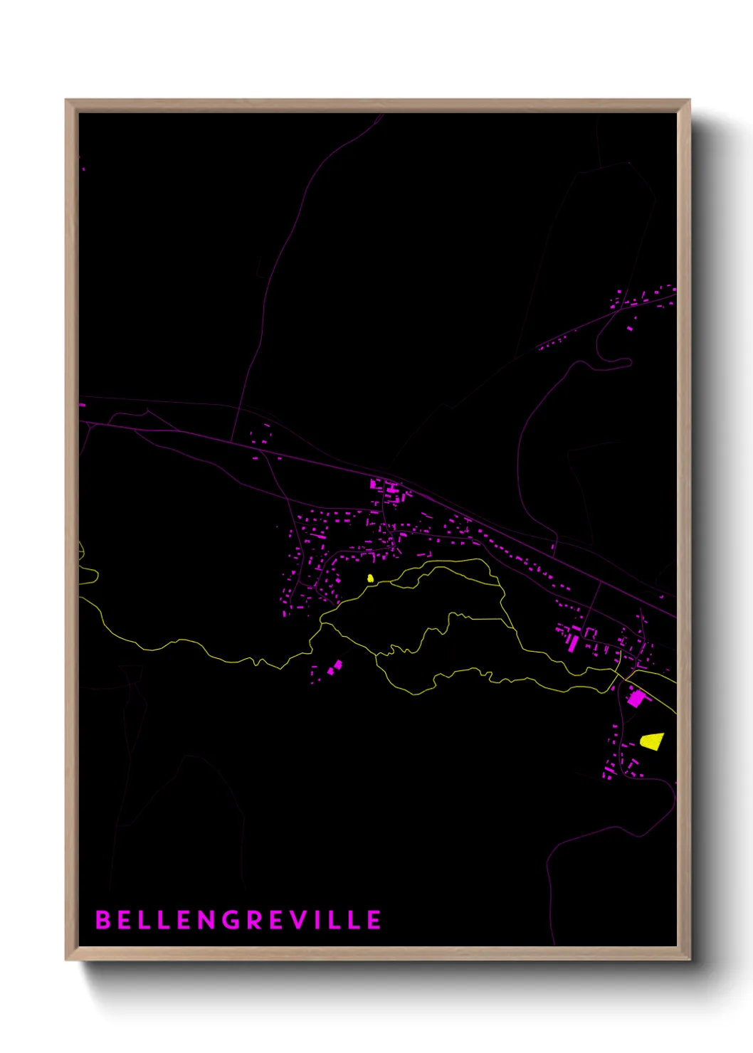 Une affiche de carte sur Bellengreville