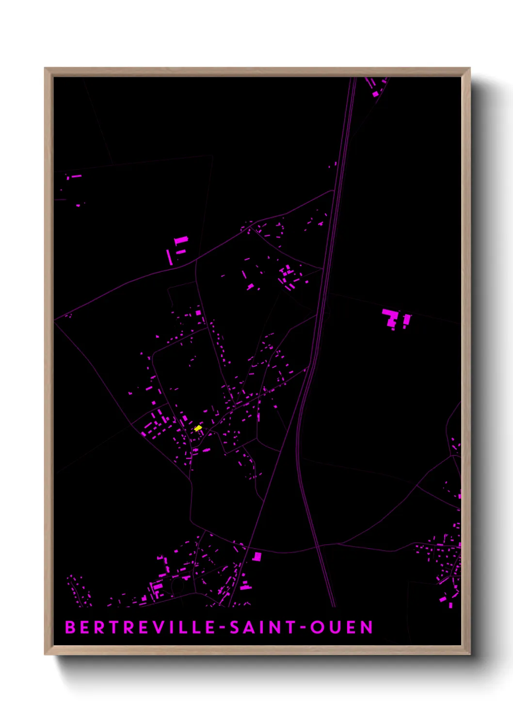 Une affiche de carte sur Bertreville-Saint-Ouen