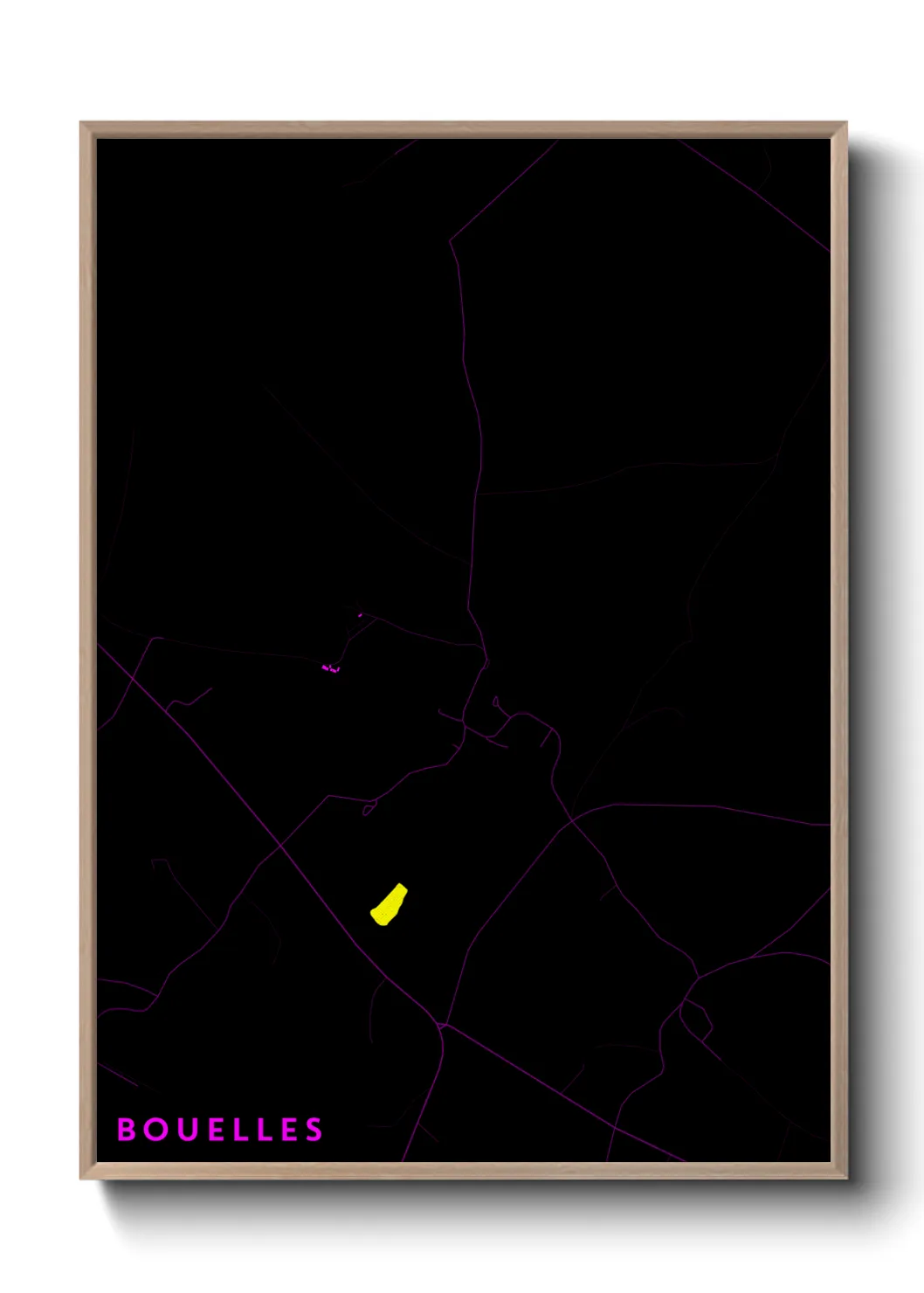 Une affiche de carte sur Bouelles