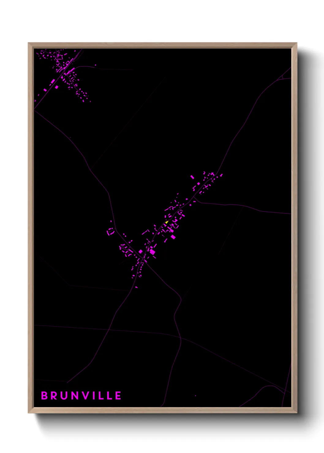 Une affiche de carte sur Brunville