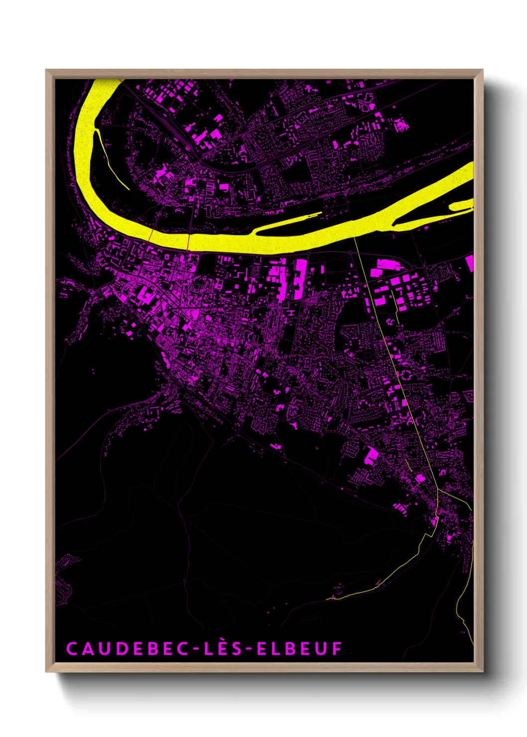 Une affiche de carte sur Caudebec-lès-Elbeuf