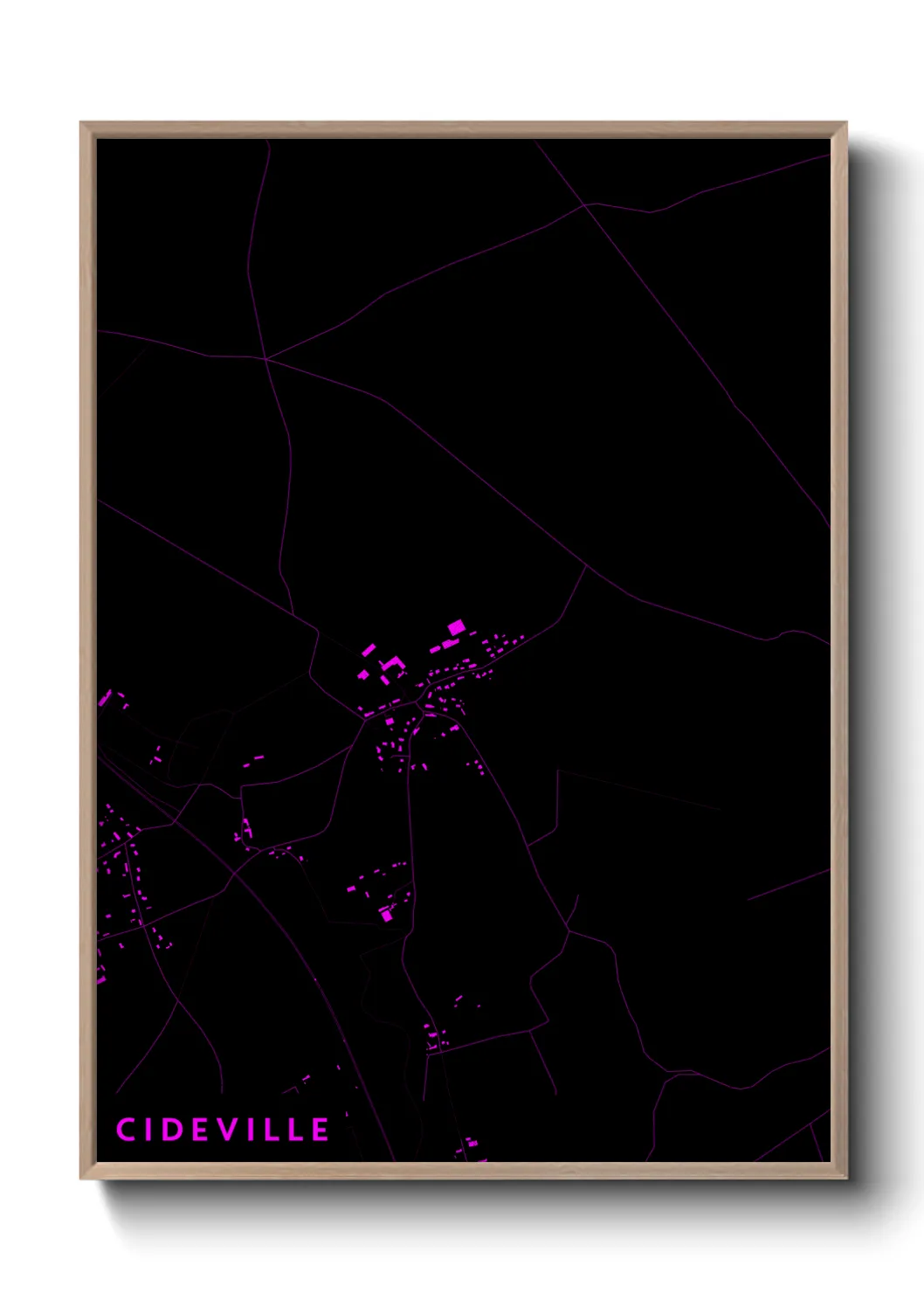 Une affiche de carte sur Cideville