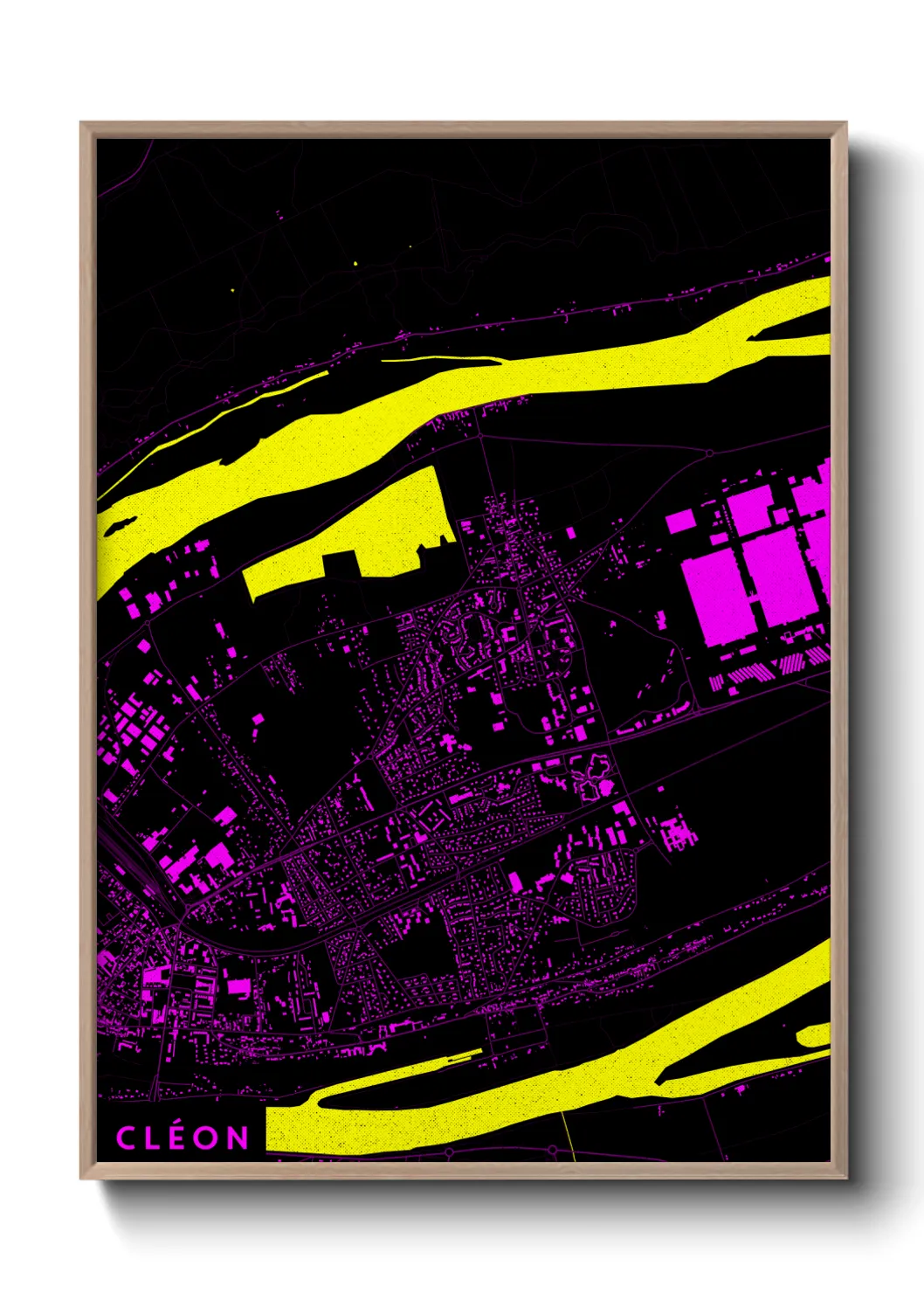 Une affiche de carte sur Cléon