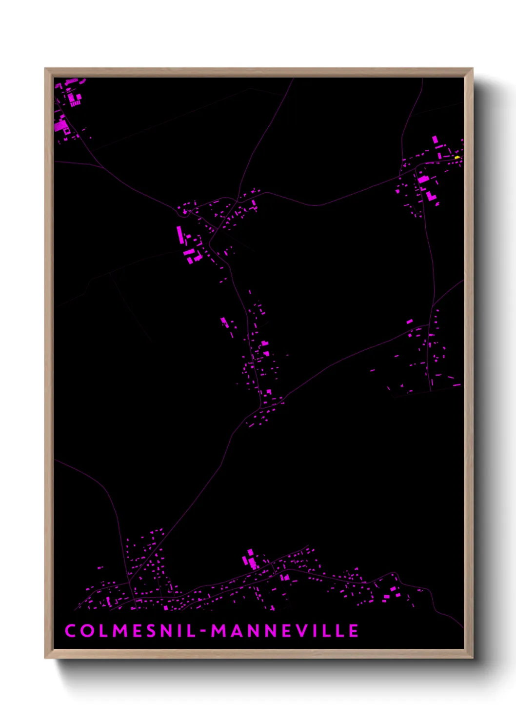 Une affiche de carte sur Colmesnil-Manneville