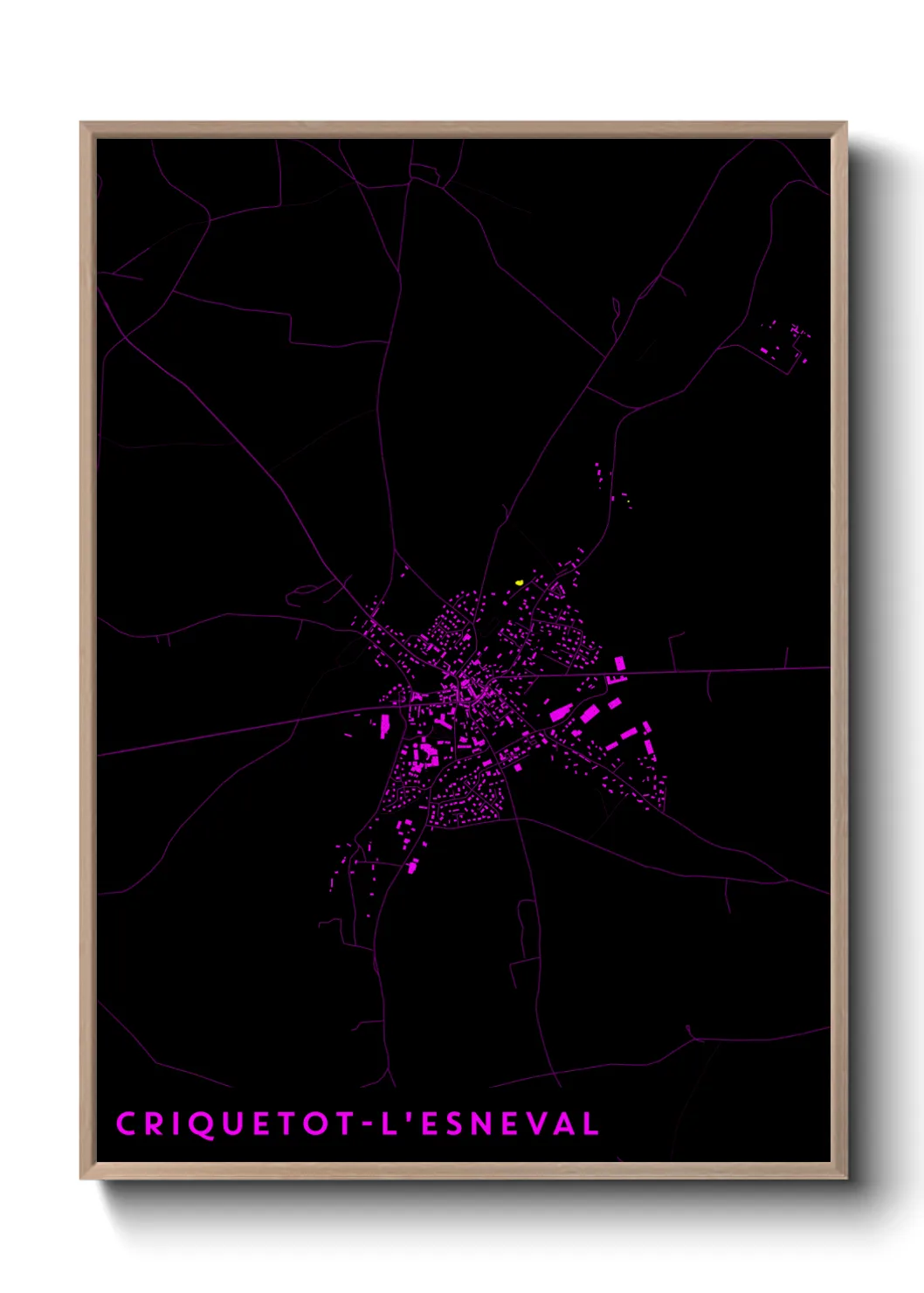 Une affiche de carte sur Criquetot-l'Esneval