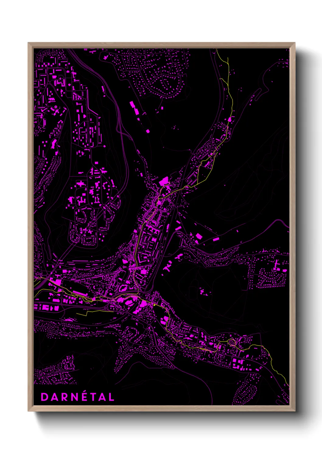 Une affiche de carte sur Darnétal