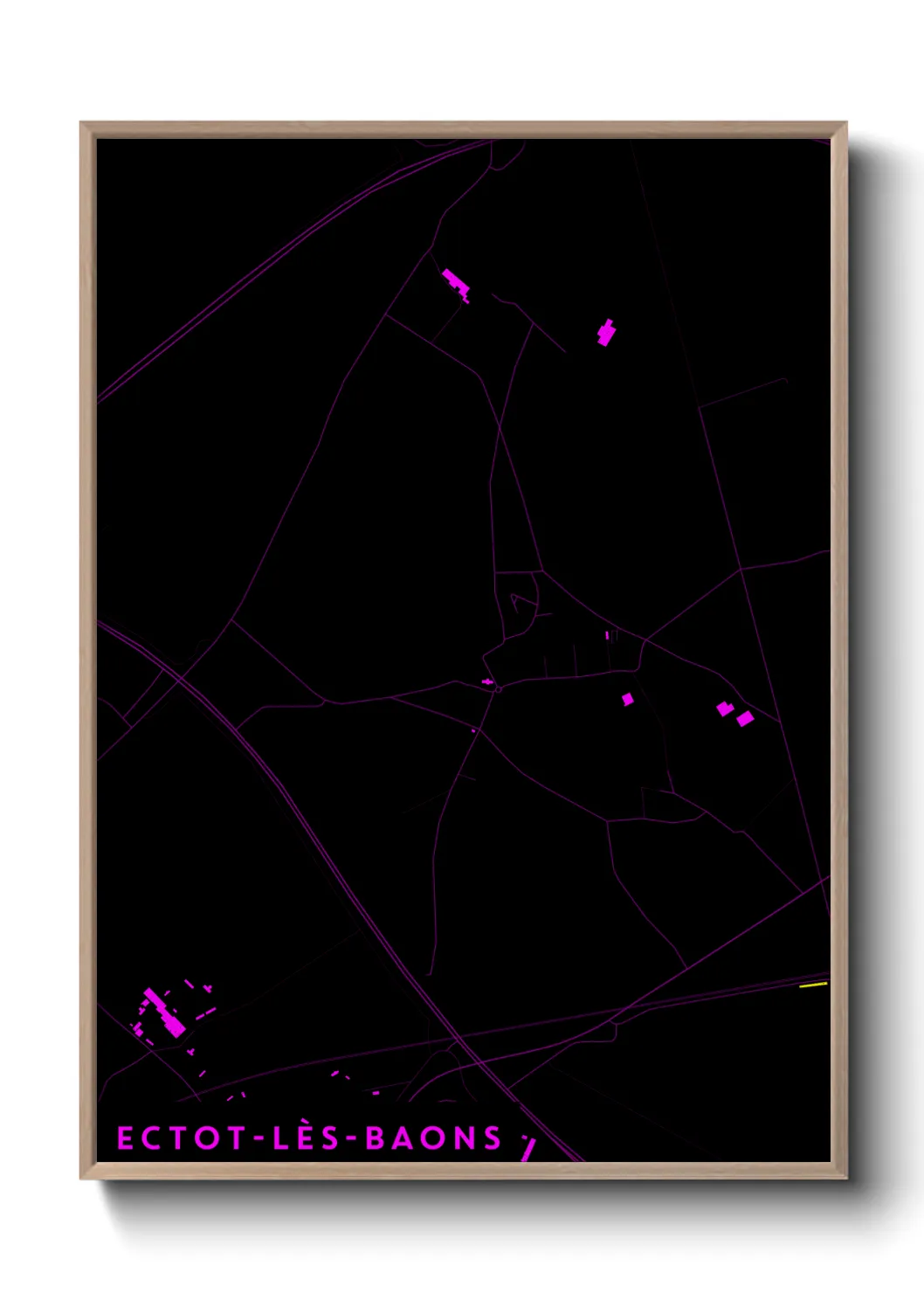 Une affiche de carte sur Ectot-lès-Baons