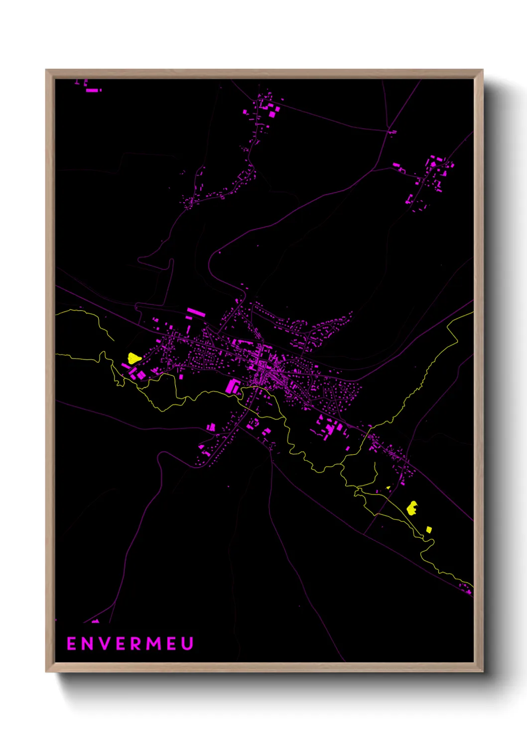 Une affiche de carte sur Envermeu