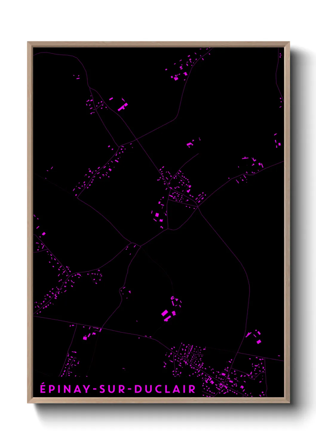 Une affiche de carte sur Épinay-sur-Duclair