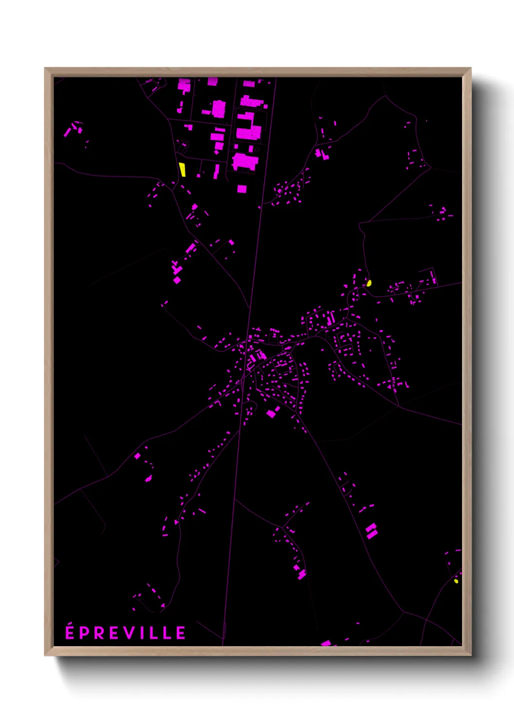 Une affiche de carte sur Épreville