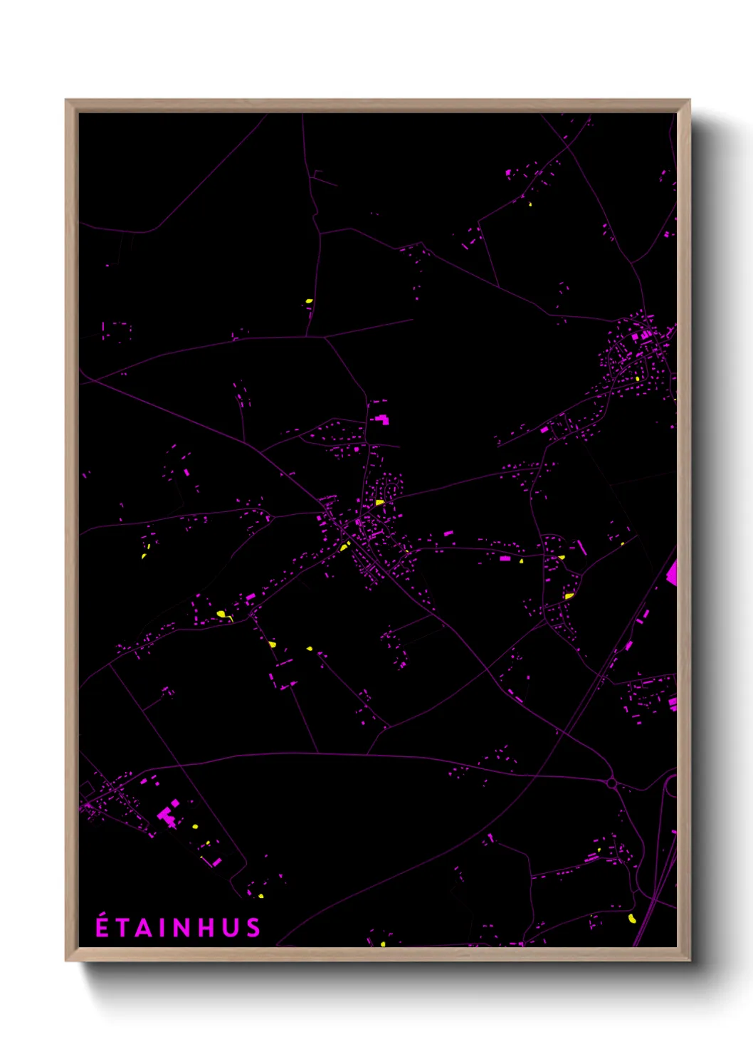 Une affiche de carte sur Étainhus