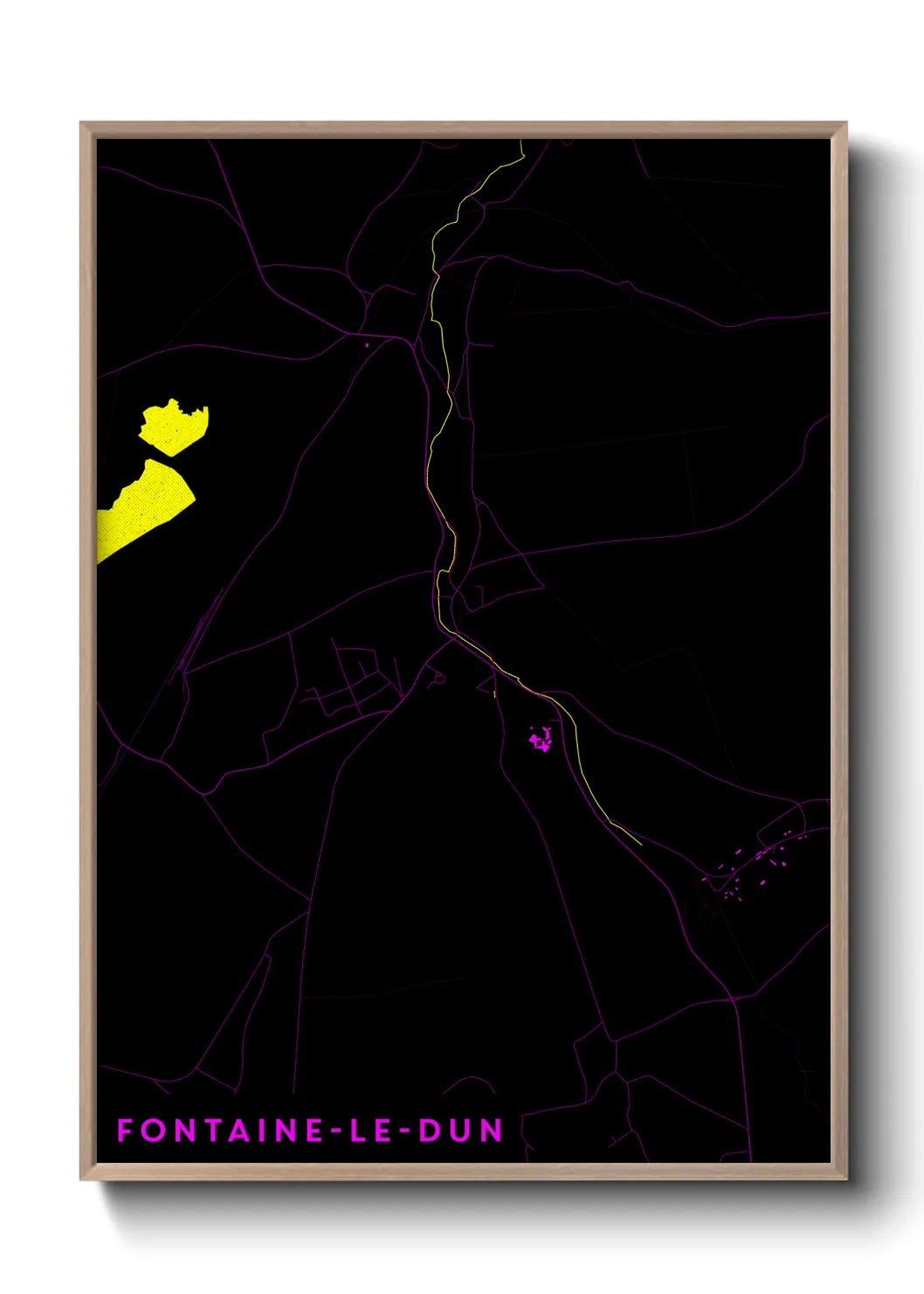 Une affiche de carte sur Fontaine-le-Dun