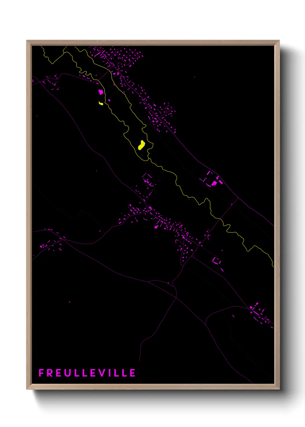 Une affiche de carte sur Freulleville