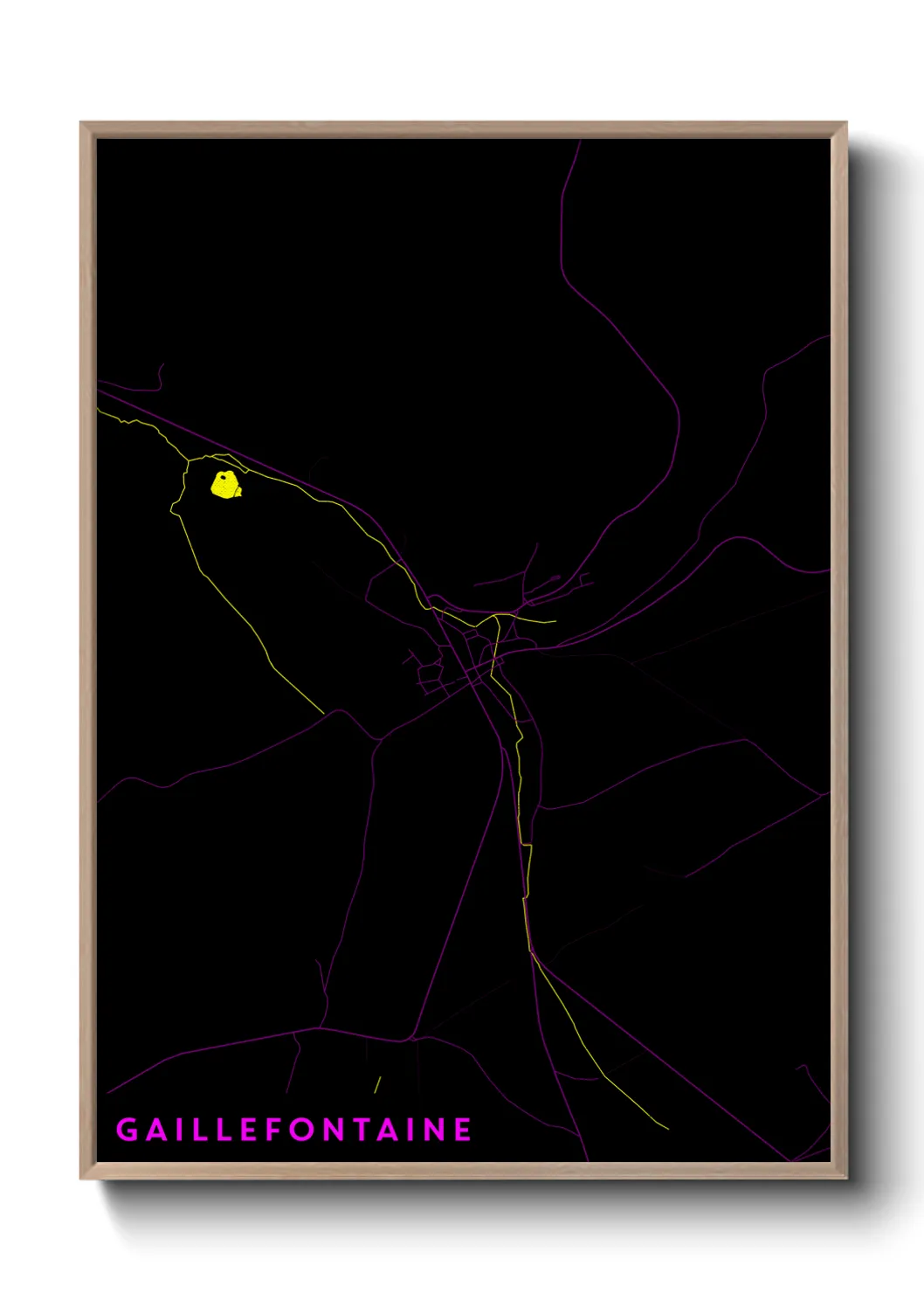 Une affiche de carte sur Gaillefontaine