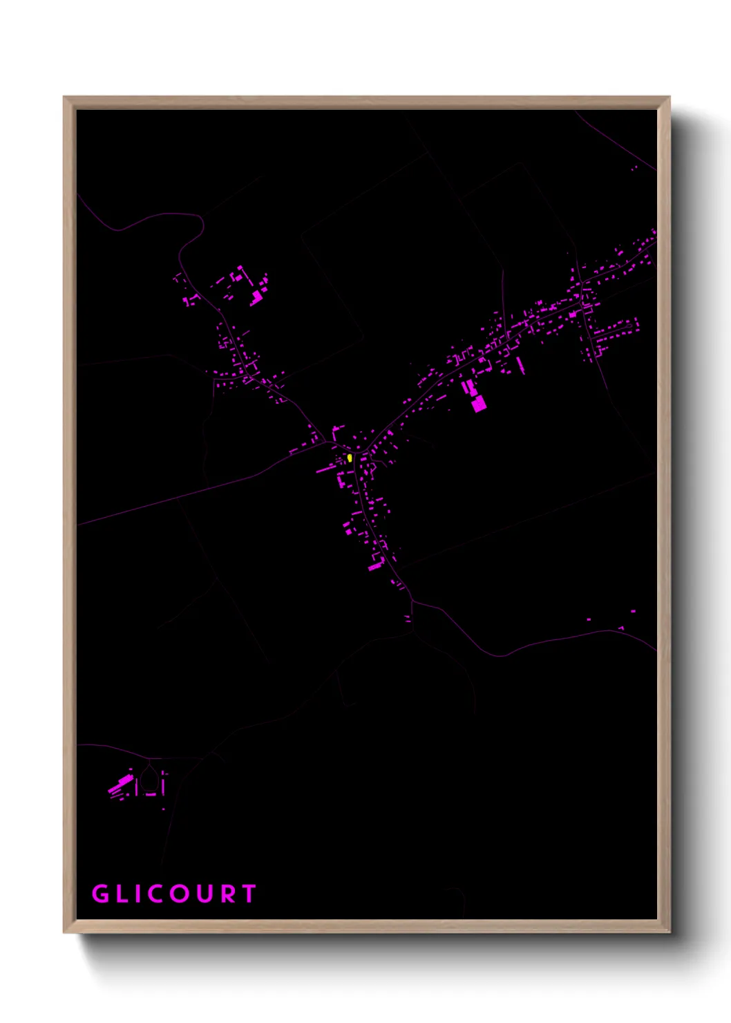 Une affiche de carte sur Glicourt