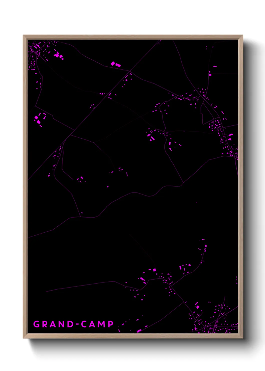 Une affiche de carte sur Grand-Camp