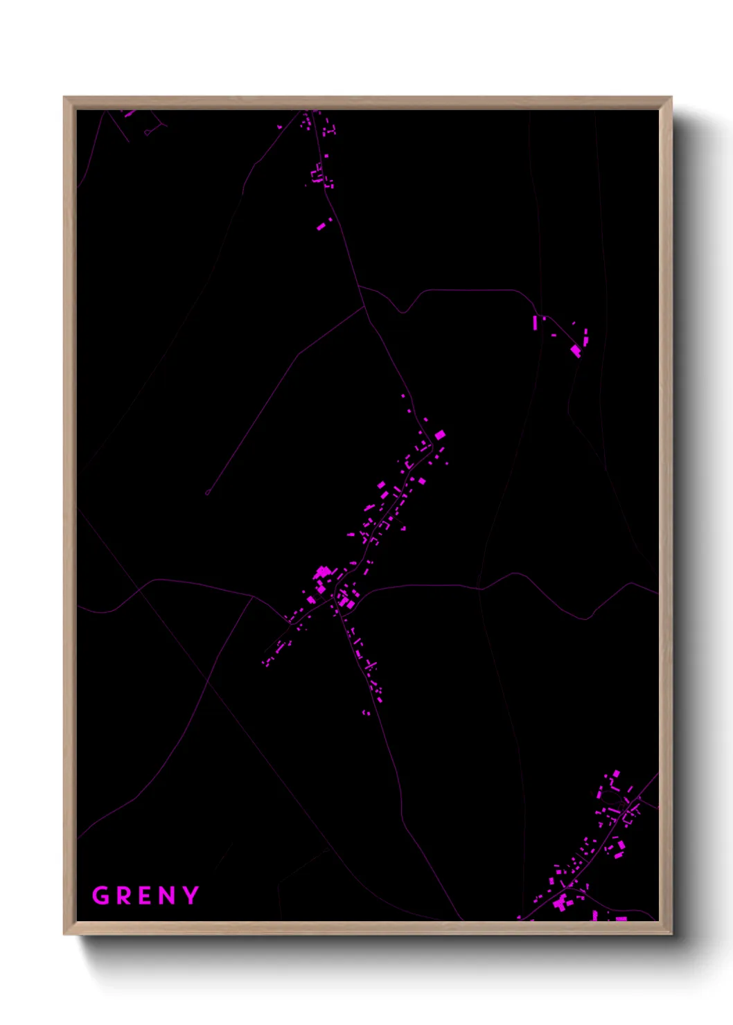 Une affiche de carte sur Greny