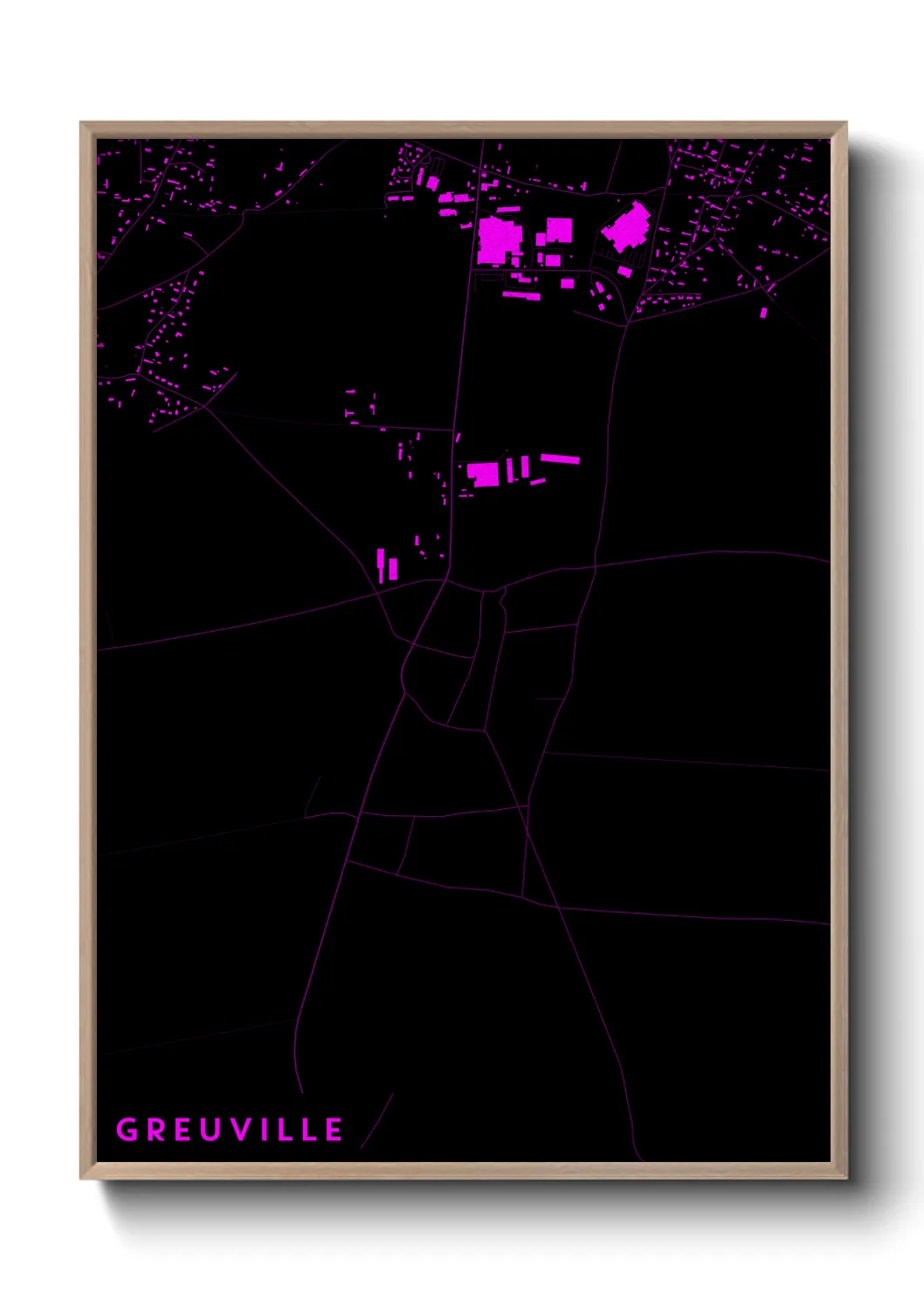 Une affiche de carte sur Greuville