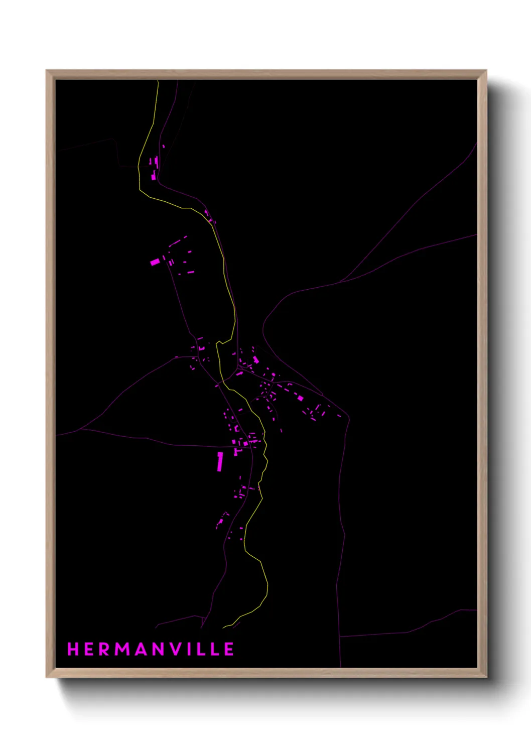 Une affiche de carte sur Hermanville