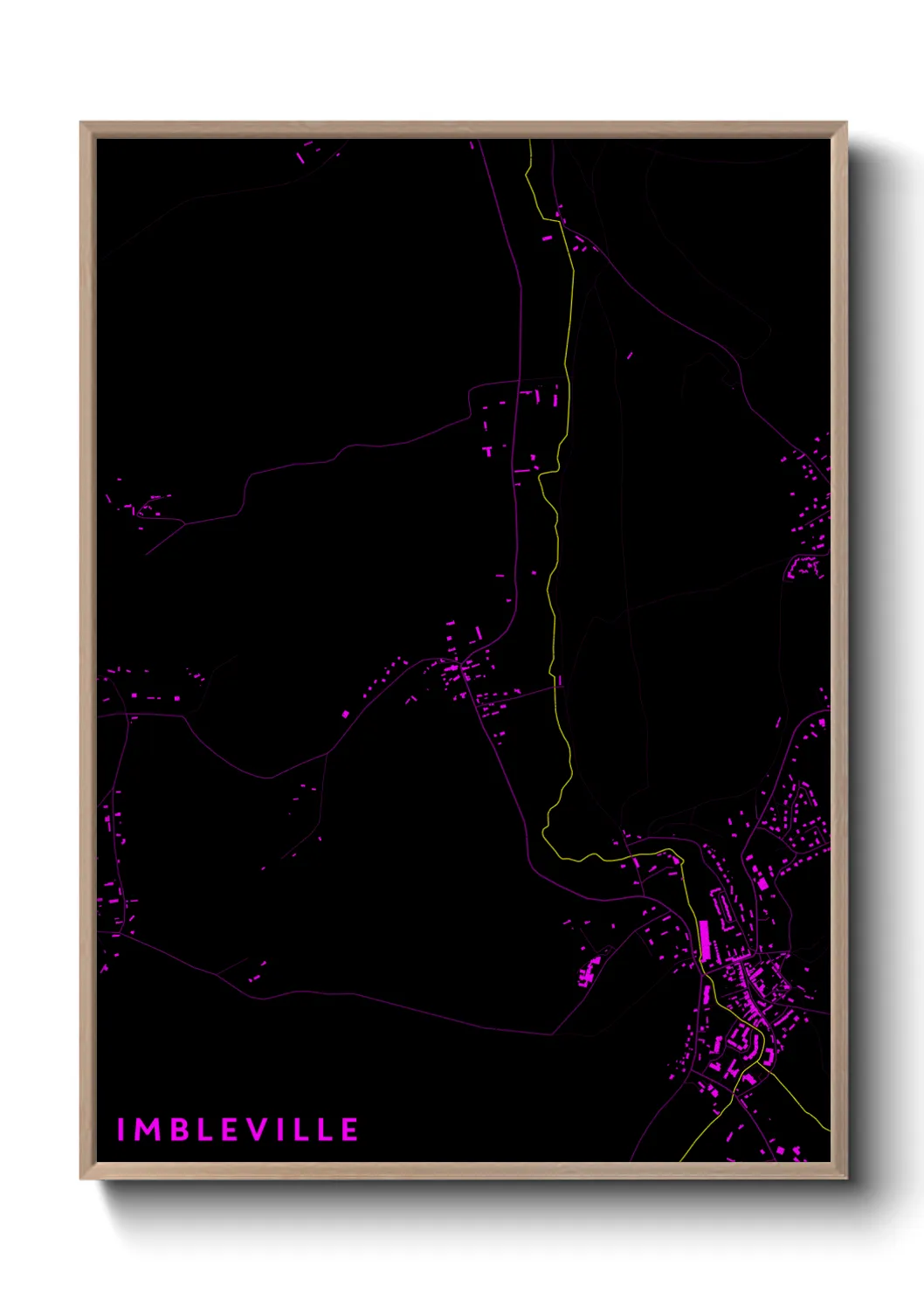 Une affiche de carte sur Imbleville