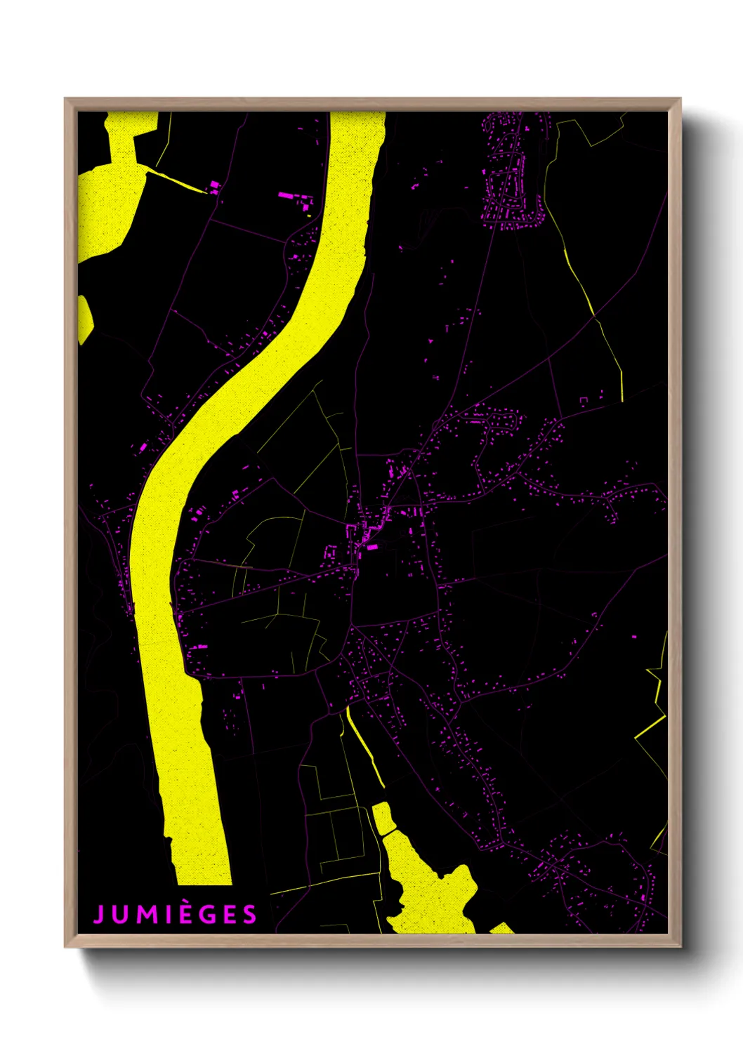 Une affiche de carte sur Jumièges