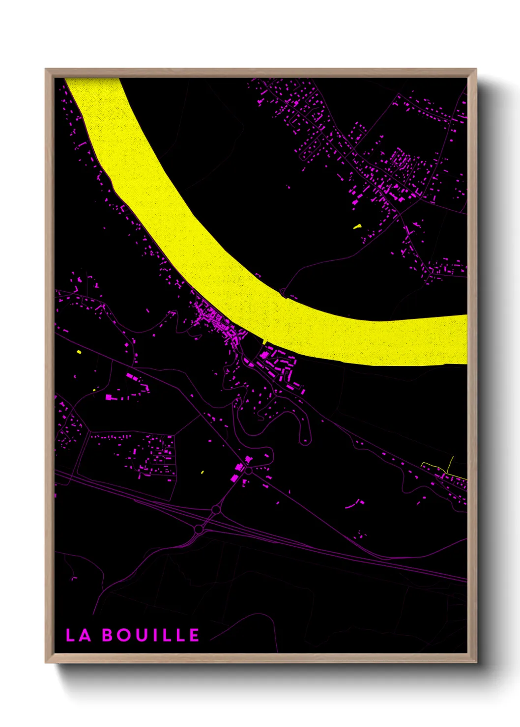 Une affiche de carte sur La Bouille