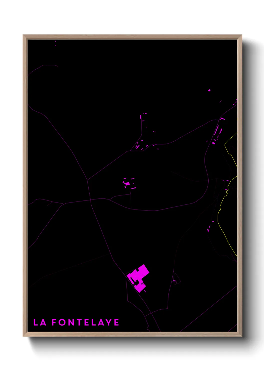 Une affiche de carte sur La Fontelaye