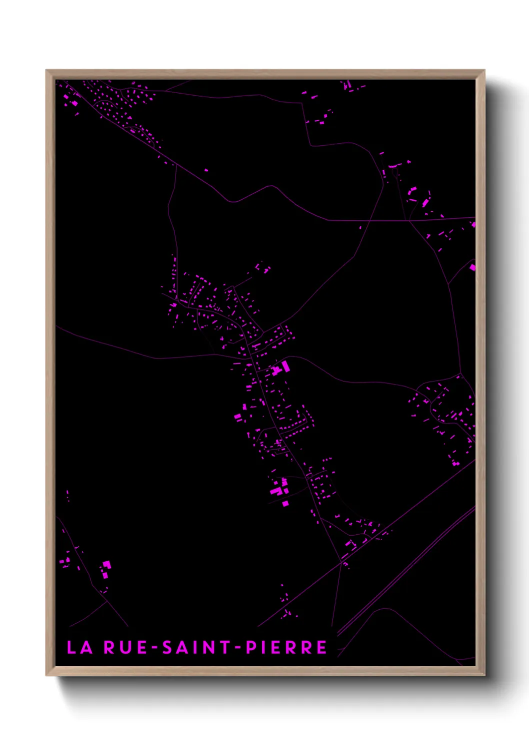 Une affiche de carte sur La Rue-Saint-Pierre