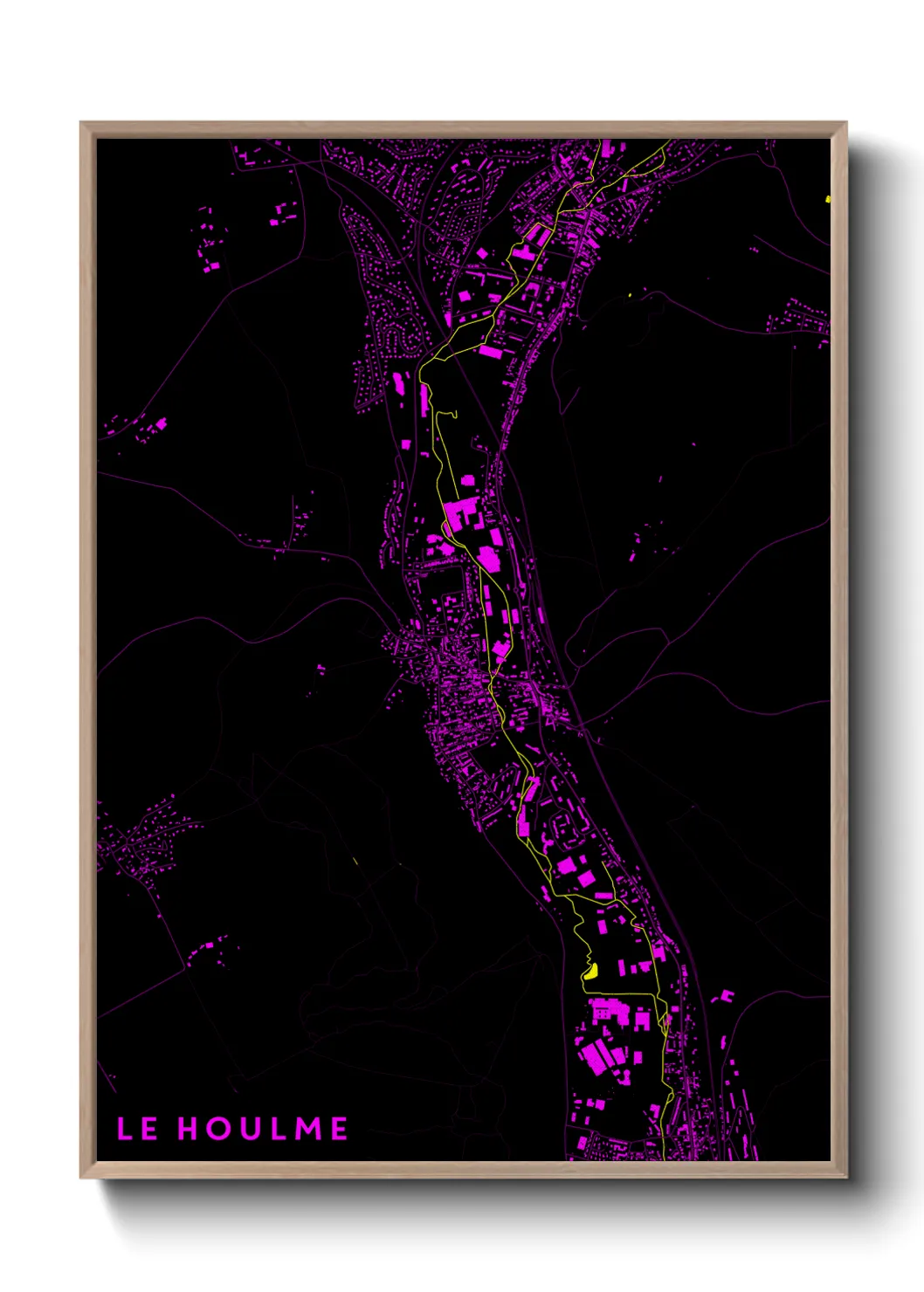 Une affiche de carte sur Le Houlme