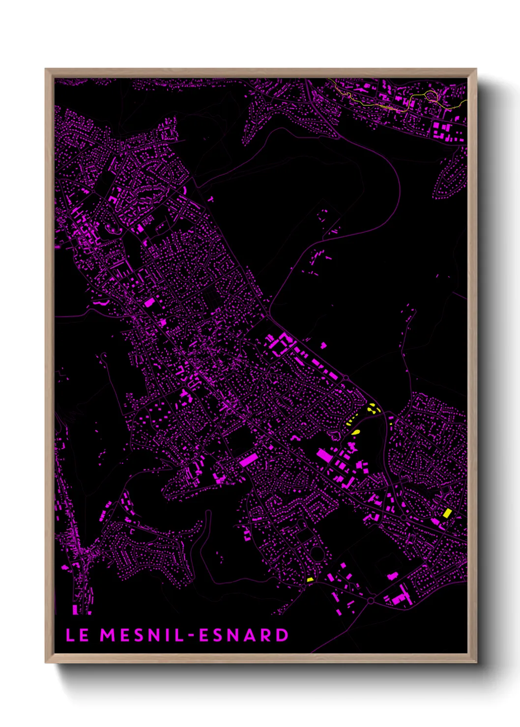 Une affiche de carte sur Le Mesnil-Esnard