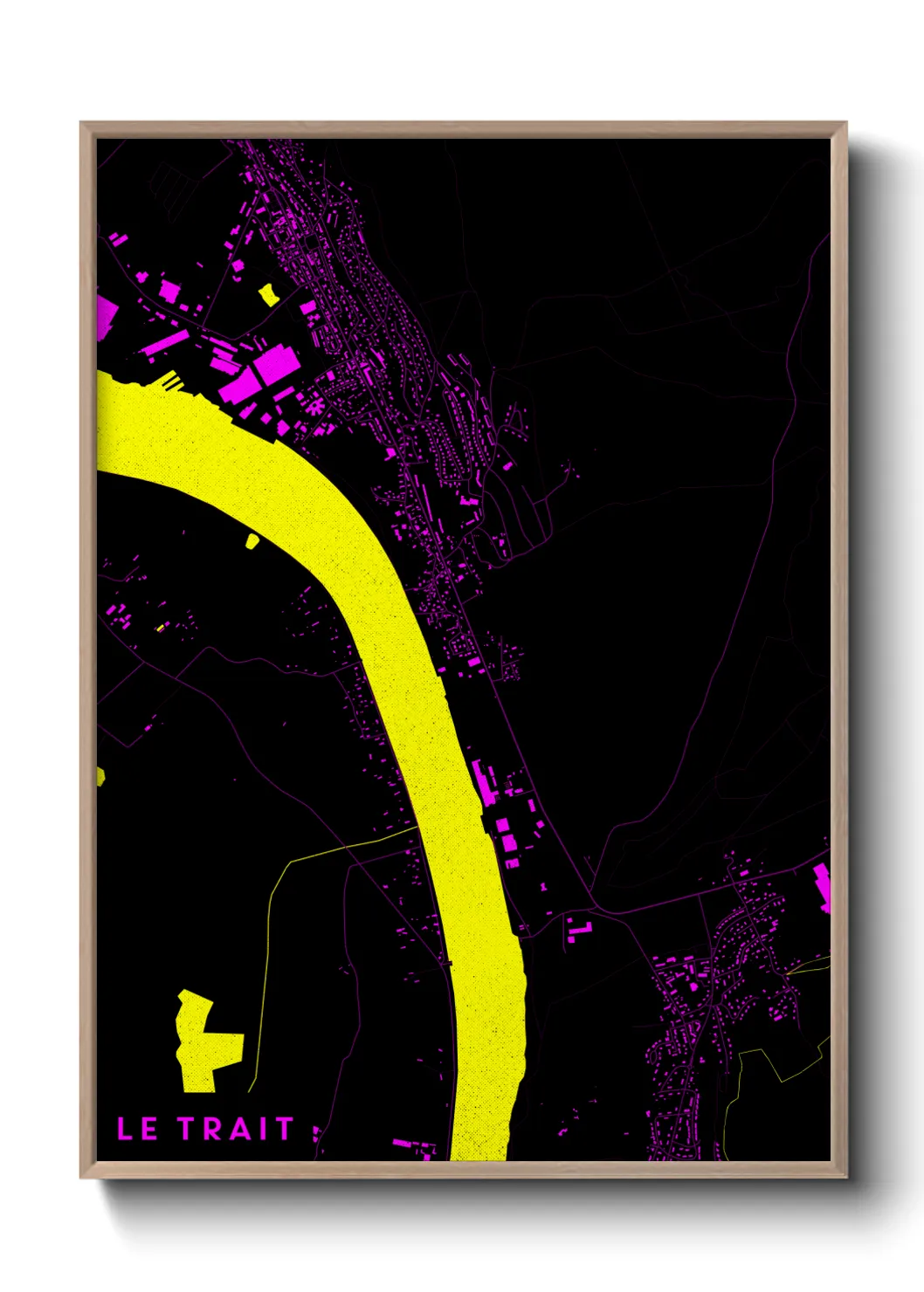 Une affiche de carte sur Le Trait