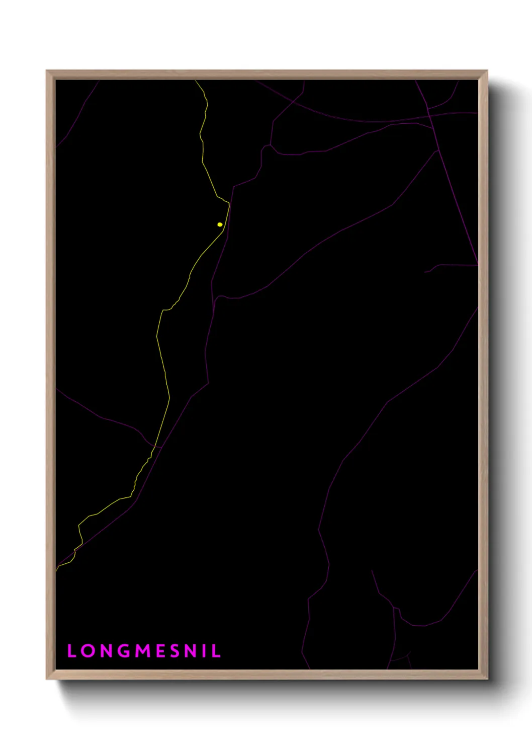 Une affiche de carte sur Longmesnil