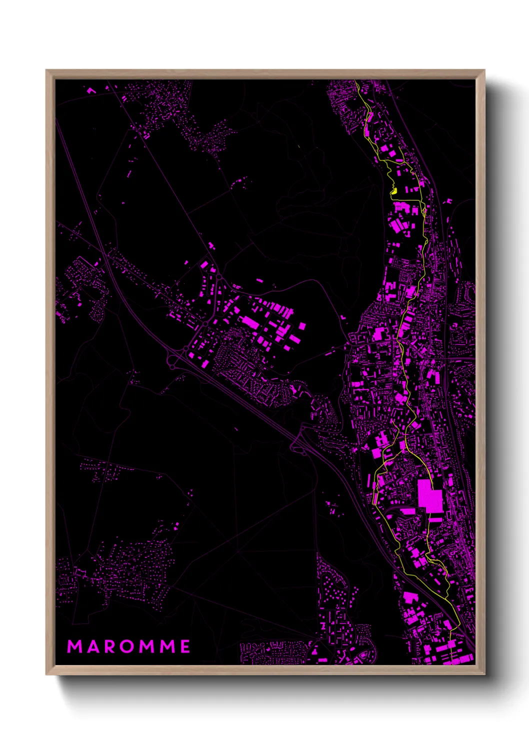 Une affiche de carte sur Maromme