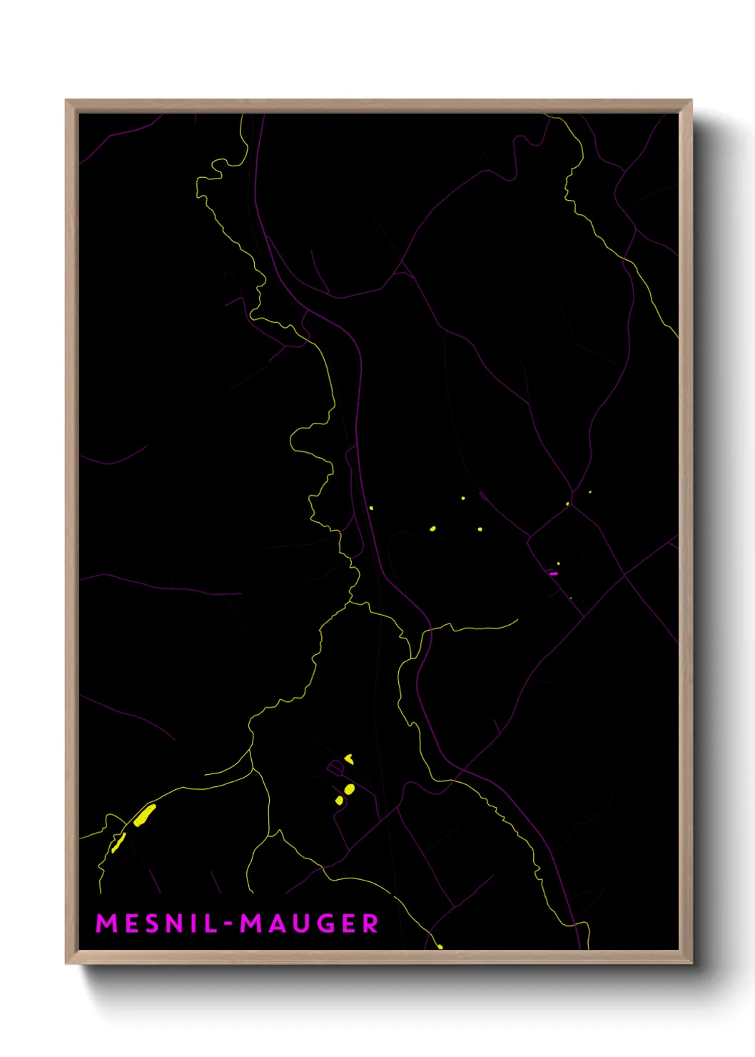 Une affiche de carte sur Mesnil-Mauger