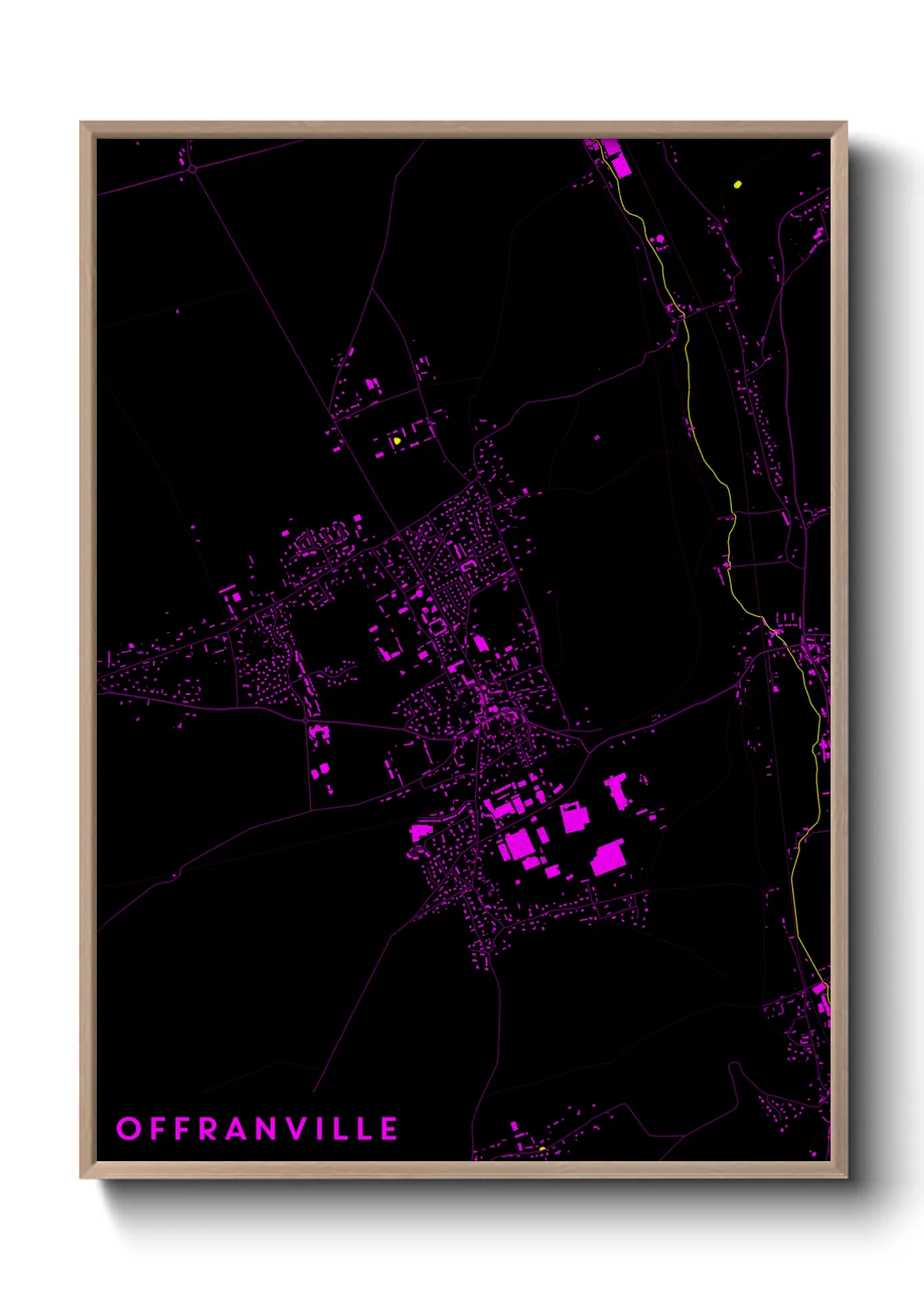Une affiche de carte sur Offranville