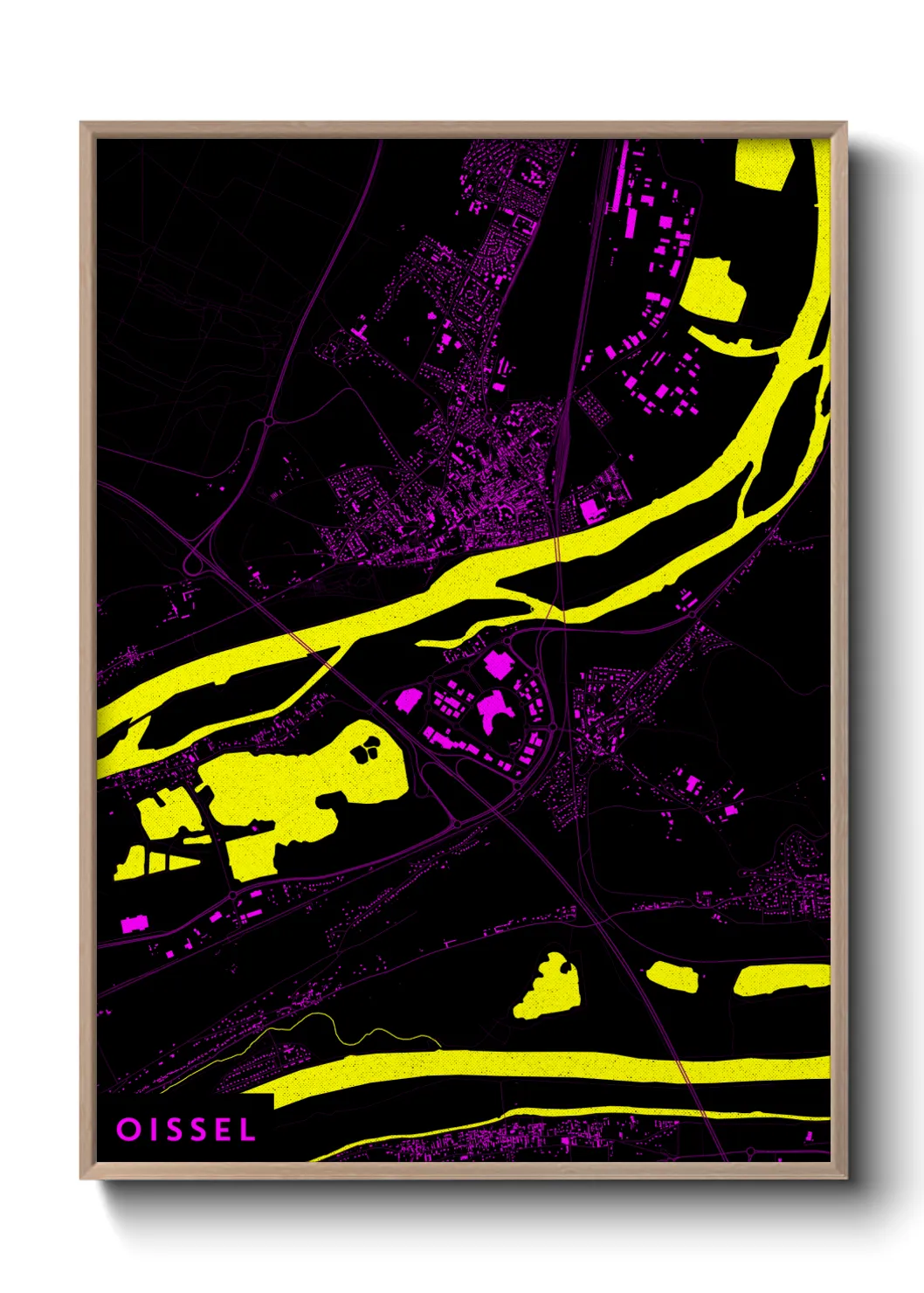 Une affiche de carte sur Oissel