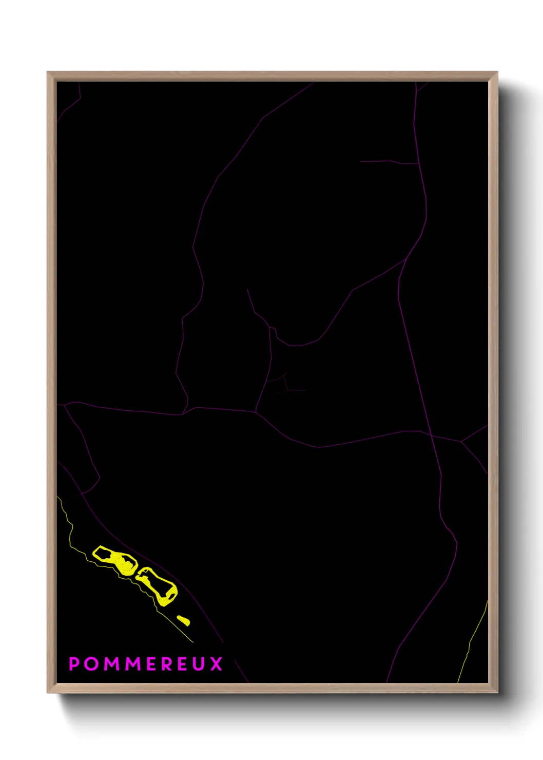 Une affiche de carte sur Pommereux