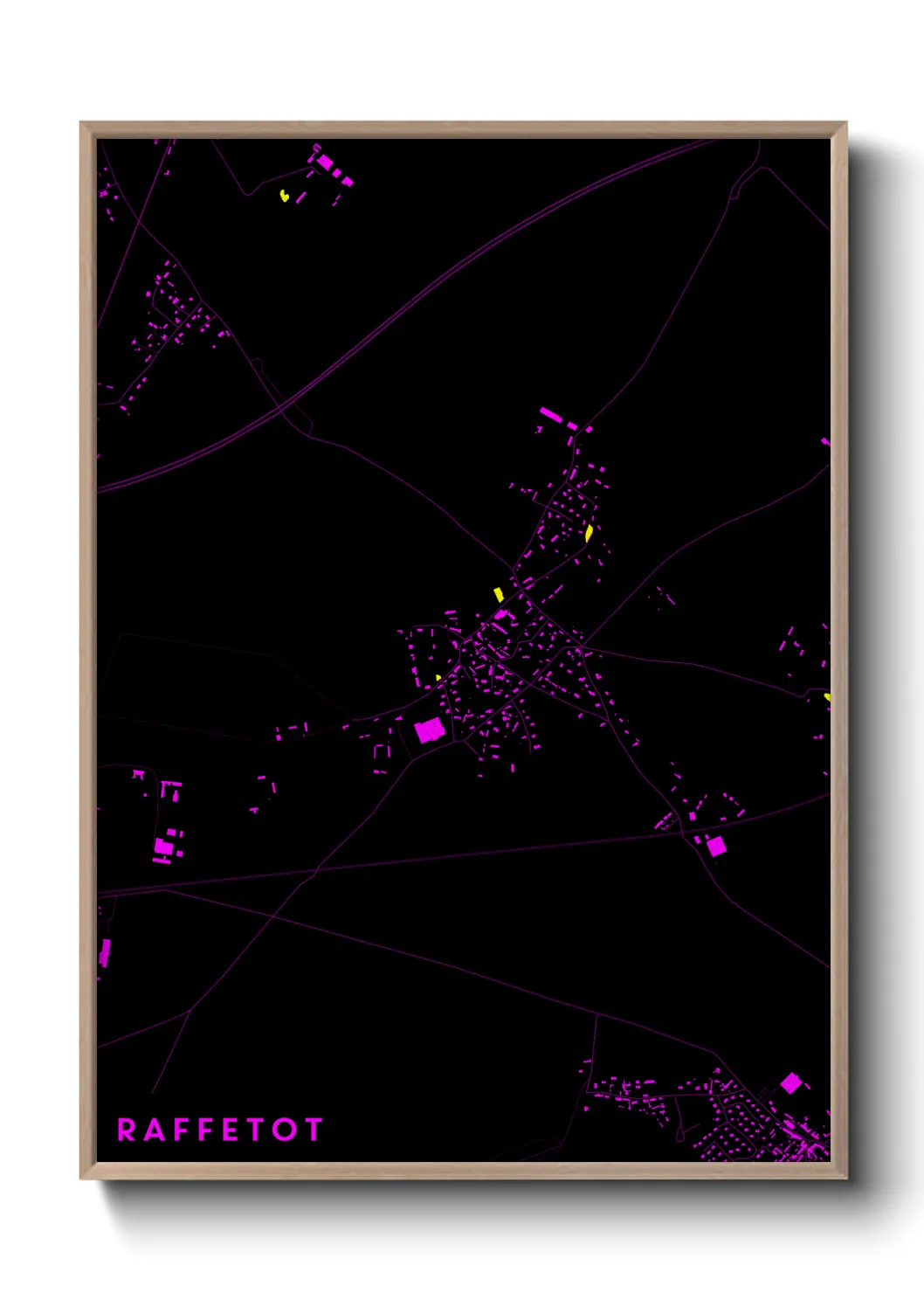 Une affiche de carte sur Raffetot