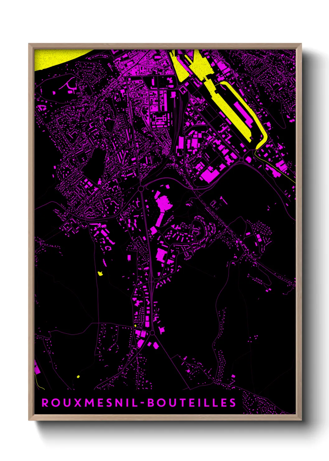 Un poster carteRouxmesnil-Bouteilles