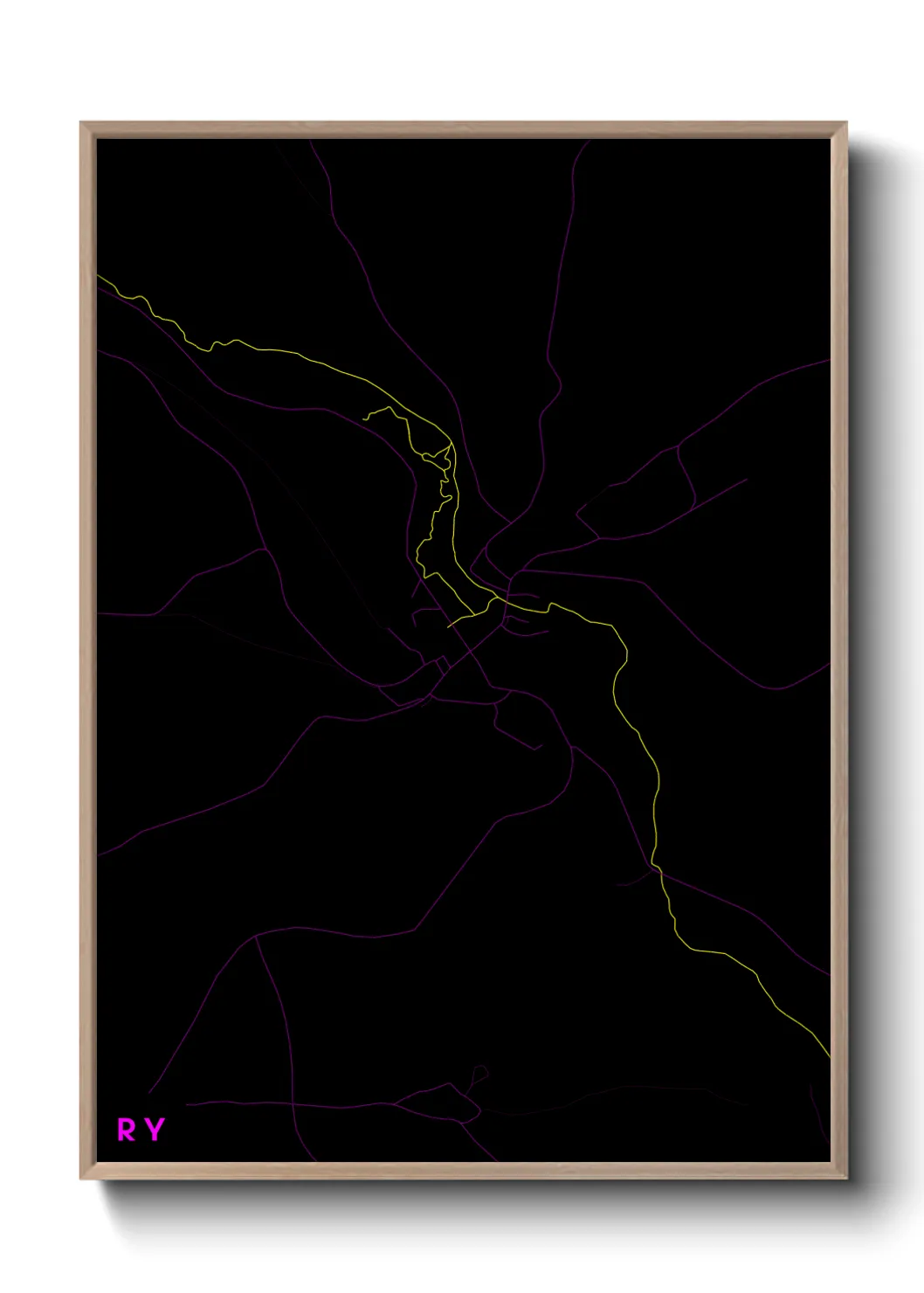 Une affiche de carte sur Ry