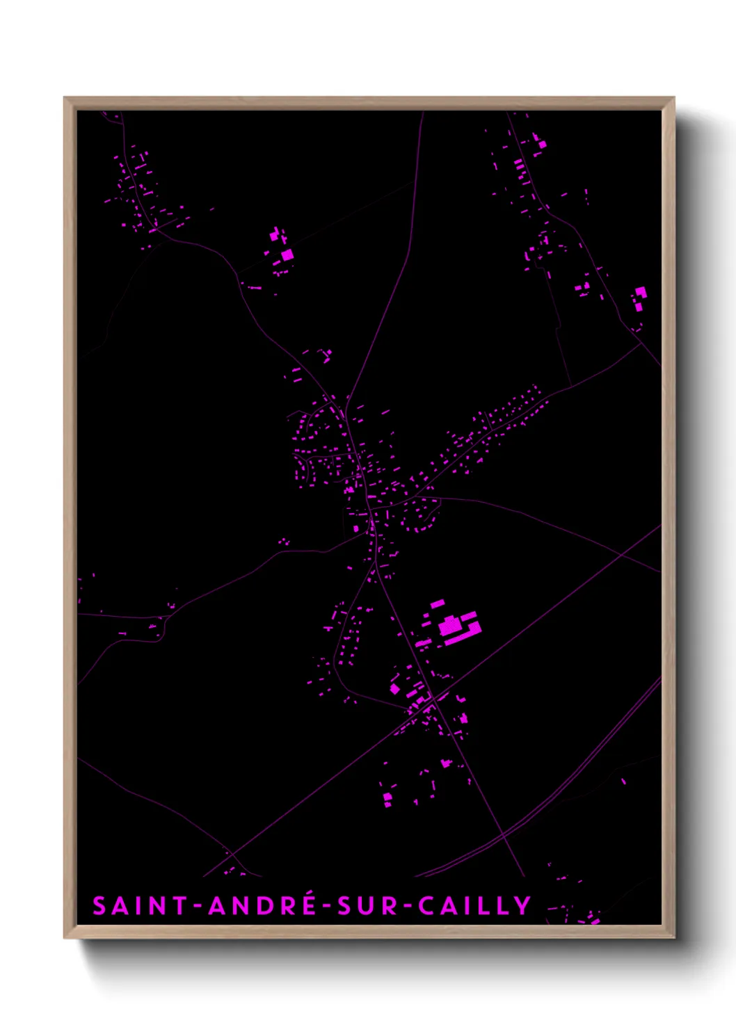 Une affiche de carte sur Saint-André-sur-Cailly