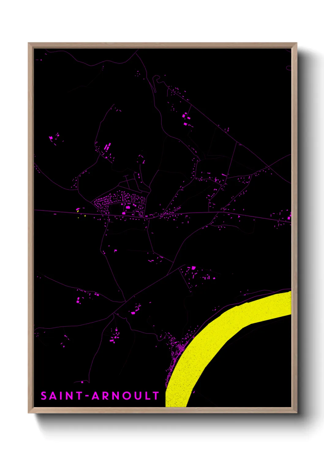 Une affiche de carte sur Saint-Arnoult