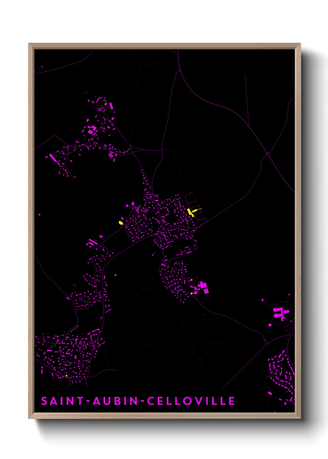 Un poster carteSaint-Aubin-Celloville